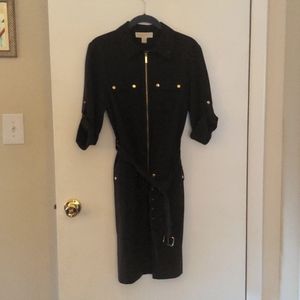 Michael Kors chocolate brown zipper dress. Medium